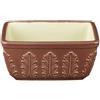 Vaso per bonsai rettangolare in gres smaltato bordeaux 12,5x8x6 cm - A24B