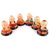 lachineuse Serie di 6 statuine Bonze Buddha - simbolismo Le 6 perfezioni di Buddha