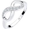 DIAMORE Elli DIAMONDS Anello Donne Simbolo di Infinito Amore con Diamante (0.125 ct.) in Argento Sterling 925