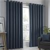 Fusion - Strata - Coppia di tende con occhielli - Blu navy, 66 larghezza x 72 goccia (168 x 183 cm)