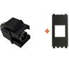LINK Keystone presa TV diretta IEC maschio compatibile Vimar Eikon grigio