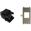 LINK Keystone presa TV diretta IEC maschio compatibile Vimar Eikon Next grigio