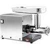 Reber N.8 9508N Tritacarne Elettrico, Inox, 400W, Nero/Grigio