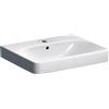 GEBERIT - SMYLE SQUARE LAVABO 60 CM. MONOFORO IN VETROCHINA BIANCO 500.229.01.1