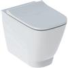 GEBERIT - SMYLE SQUARE VASO A PAVIMENTO RIMFREE BTW FILO PARETE A CACCIATA CON SEDILE WC SOFT-CLOSE BIANCO 500.829.00.1