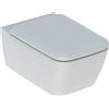 GEBERIT - ICON SQUARE VASO SOSPESO RIMFREE A CACCIATA CON FISSAGGIO NASCOSTO E SEDILE WC SOFT-CLOSE BIANCO 500.807.00.1