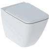 GEBERIT - ICON SQUARE VASO A PAVIMENTO RIMFREE BTW FILO PARETE A CACCIATA CON SEDILE WC SOFT-CLOSE BIANCO 500.825.00.1