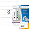 HERMA Etichette per Raccoglitori, 192 x 34 mm, Etichette Adesive A4 per Stampante, 8 Etichette per Foglio, Bianco