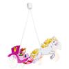 Elobra bambini Lampada da soffitto Cavalli carrozza principessa, Camera dei bambini, in legno, Rosa, a + +