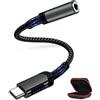 ACAGET Adattatore USB C Jack 3.5mm per Samsung Galaxy A16 A35 A34 A55 S25 S24,Adattatore USB C per Cuffie USB C,Adattatore Chip DAC Audio da USB C a jack 3,5mm per iPhone 16 15 Pro Max Oneplus 13 12 Pixel 9