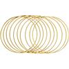 Rayher Anelli Metallici Ricoperti, Diametro 15Cm, Spessore 3Mm, Colore Oro, 10 Pezzi, Per Acchiappasogni, Decorazioni, Lavori Creativi, Fioristica, 25217616