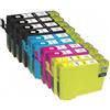 TONERSSHOP T0715 KIT 10 Cartucce Compatibili Nero+Colori Per Epson T0711-T0714 Stylus DX7400