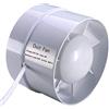SAILFLO 5 / 120mm Estrattore Tube assiale diametro 125mm 240 m³/h aspiratore estrazione ventilazione standard di silenzio bagno a basso consumo energetico (5 inch)