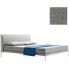 ZANOTTA letto matrimoniale TALAMO con piedini nichel satinato per materasso 160 x 200 cm - 1883/1-27704-166x216-PIEDI-NICHEL
