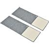 PawHut Set 2 Tiragraffi per Gatti da Divano, Tappetini Tiragraffi in Sisal e Poliestere, 130x45cm, Grigio|Aosom