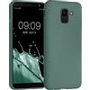kwmobile Custodia Compatibile con Samsung Galaxy J6 Cover - Back Case per Smartphone in Silicone TPU - Protezione Gommata - verde blu