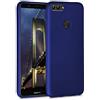 kwmobile Custodia Compatibile con Huawei Enjoy 7S / P Smart (2017) Cover - Back Case Morbida - Protezione in Silicone TPU Effetto Metallizzato blu metallizzato