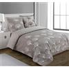 VISION - Parure copripiumino reversibile - Ginko Beige - copripiumino 200 x 200 cm con 2 federe assortite 65 x 65 cm - 100% cotone