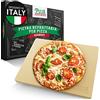 Pizza Divertimento Pietra refrattaria per forno e griglia a gas - Pietra refratteria in cordierite fino a 900 °C - Base croccante e condimento succulento