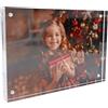 Adventa Cornice portafoto in acrilico, 13 x 18 cm, con blocco magnetico e trasparente, ideale come regalo per arte, stampe o foto