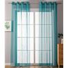 Gardinenbox 20332-cn2 - Tenda con occhielli per soggiorno, 145 x 140 cm, colore: Turchese
