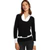 Morgan Maglione Sottile a Maniche Lunghe 212-mflo Pullover, Nero, S Donna