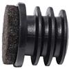 Adsamm INS-R-F-BL-25-16 INS-R-F-BL-25-16 tappi lamellari con feltro, colore nero, Ø 25 mm