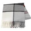 Baroni Home Plaid in Misto Cotone Quadri Rossi e Bianchi, Plaid Divano, Coperta Made in Italy 130x170 cm