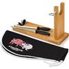 Steelblade - Prosciutto + Copri prosciutto Kukuxumusu + Coltello prosciutto e Chaira - Supporto prosciutto Prodotto in Spagna