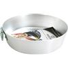 Baldassare Agnelli Pentole Agnelli Family Cooking Alluminio Tortiera Conica con Anello, Argento, 20 cm