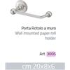 CAOS ARREDOBAGNO Caos - Ottonella Porta rotolo a muro - 3005