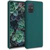 kwmobile Cover per Samsung Galaxy A71 Custodia - Back Case per Smartphone in Silicone TPU - Protezione Gommata - verde bottiglia
