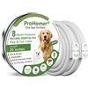 PROZADALAN [2 PCS] Collare Antipulci Cane,8 Mesi di Efficacia Protezione, Formula Naturale, Collare Antipulci Regolabili da 65 cm per Cani