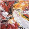 World Art Stampa 'Astratto fluid ruggine'