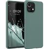 kwmobile Custodia Compatibile con Xiaomi 11 Lite (5G) NE/Mi 11 Lite (5G) Cover - Back Case per Smartphone in Silicone TPU - Protezione Gommata - verde blu