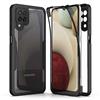 AICEK Compatibile con Samsung Galaxy A12 Cover, 360 Gradi Full Body Custodia per Galaxy A12 Bumper Case Cover e Pellicola Schermo Protettivo Screen Protector Antiurto Nero