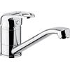 Cornat TAV52 - Miscelatore monocomando per lavello Tavira, corpo in ottone cromato, erogatore orientabile a 360°, rubinetto a bassa pressione, rubinetto da cucina, rubinetto, colore: argento
