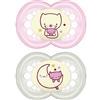 BAMED BABY ITALIA Srl MAM SUCCHIETTO ORIGINAL NIGHT 6+ MESI SILICONE FEMMINA 2 PEZZI