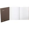 NAVA DESIGN - Notes a Quadretti con Tasca Porta Documenti Formato A4, Colore Caffè - Dimensioni 30 x 21 x 1 cm