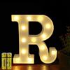 Honphier® - Lettere dell'alfabeto luminose con luci a LED, decorative, a batteria, per ricevimenti, feste, matrimoni, casa o bar (R)
