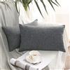 MIULEE Copricuscini per Divano per Camera da Letto Soggiorno Letto Matrimoniale Federe Cuscini in Finto Lino Rettangolari Decorativi Fodera Moderna per Salotto 2 Pezzi 30X50 CM Grigio Chiaro