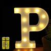 Honphier® - Lettere dell'alfabeto luminose con luci a LED, decorative, a batteria, per ricevimenti, feste, matrimoni, casa o bar (P)