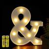 Honphier® - Lettere dell'alfabeto luminose con luci a LED, decorative, a batteria, per ricevimenti, feste, matrimoni, casa o bar (&)