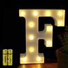 HONPHIER® - Lettere dell'alfabeto luminose con luci a LED, decorative, a batteria, per ricevimenti, feste, matrimoni, casa o bar (F)