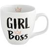 Him & I® - Tazza Jumbo con scritta Girl Boss - 9.5 cm - 0.45 l - Tazza in porcellana grande - tazza da caffè - tazza da caffè - idea regalo per la migliore amica, mamma, ragazza, collega & educatrice