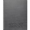 BRUNNEN 1076164842 Manager Wt 7 Weektimer 2 pagine = 1 settimana, 21 x 26 cm, copertina morbida Lino grigio, calendario 2022, rilegatura a filo