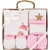 Interbaby Set Regalo, Corredino da 5 pezzi per neonatiParacaidista, rosa