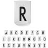 Design Letters Bicchieri Acqua Vetro con Iniziale (A-Z) | Idee Regalo Uomo & Regalo Donna | Vetro Borosilicato Progettato in Danimarca | Perfetto per Decorazioni da Tavola | Lettera Bicchieri | 350 Ml