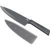 KUHN RIKON Colori+ - Coltello da chef antiaderente con guaina di sicurezza, 30 cm, colore: Grigio