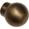 Gardinia Punta a Sfera terminale per binari per Tende, 2 x Sfera, Serie Windsor, Metallo, Bronzo, Ø 25 mm